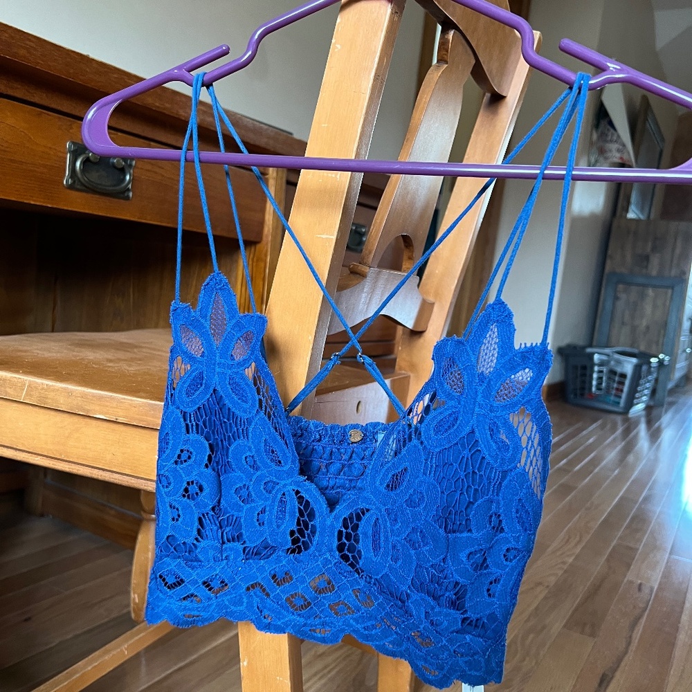 Free People Royal Blue Bralette Crop Top